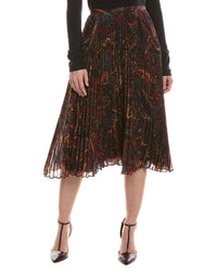 L’AGENCE L’Agence Fernanda Pleated Midi Skirt