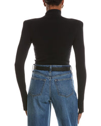 L’AGENCE L’Agence Jennis Mock Neck Knit Bodysuit