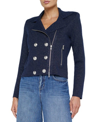 L’AGENCE L’Agence Chia Metallic Knit Biker
