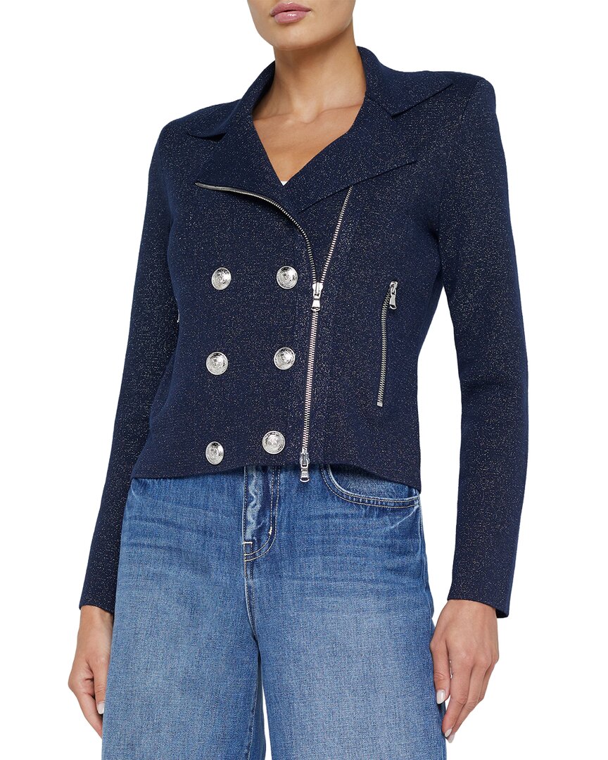 L’AGENCE L’Agence Chia Metallic Knit Biker