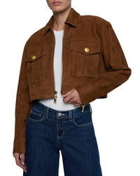 L’AGENCE L’Agence Micah Oversized Collared Suede Jacket