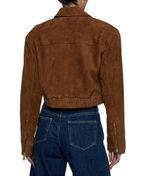 L’AGENCE L’Agence Micah Oversized Collared Suede Jacket
