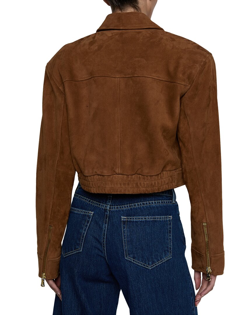 L’AGENCE L’Agence Micah Oversized Collared Suede Jacket