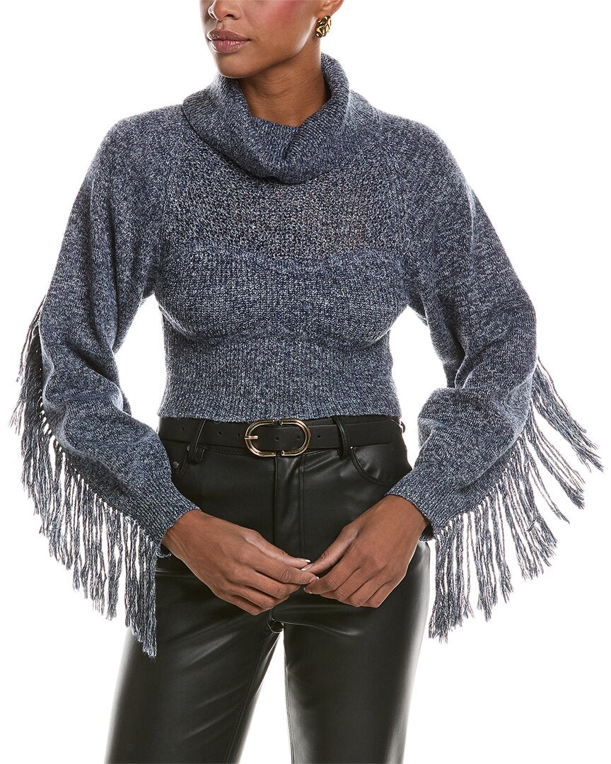 L’AGENCE L’Agence Maddison Fringe Turtleneck