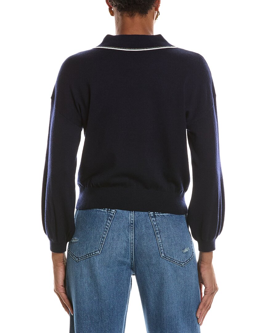 L’AGENCE L’Agence Malaki 3/4 Sleeve Wool-Blend Clard Sweater
