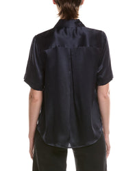 L’AGENCE L’Agence Ellah Short Sleeve Silk Blouse