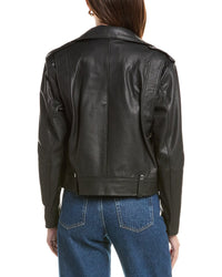 Hugo Boss Sandy Leather Moto Jacket