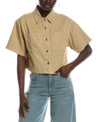 Madewell Madewell Boxy Crop Button Up Shirt
