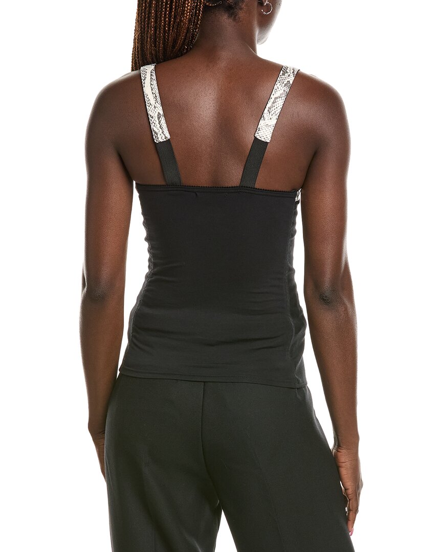 PARIS GEORGIA Paris Georgia Python Wool-Blend Bodice Top