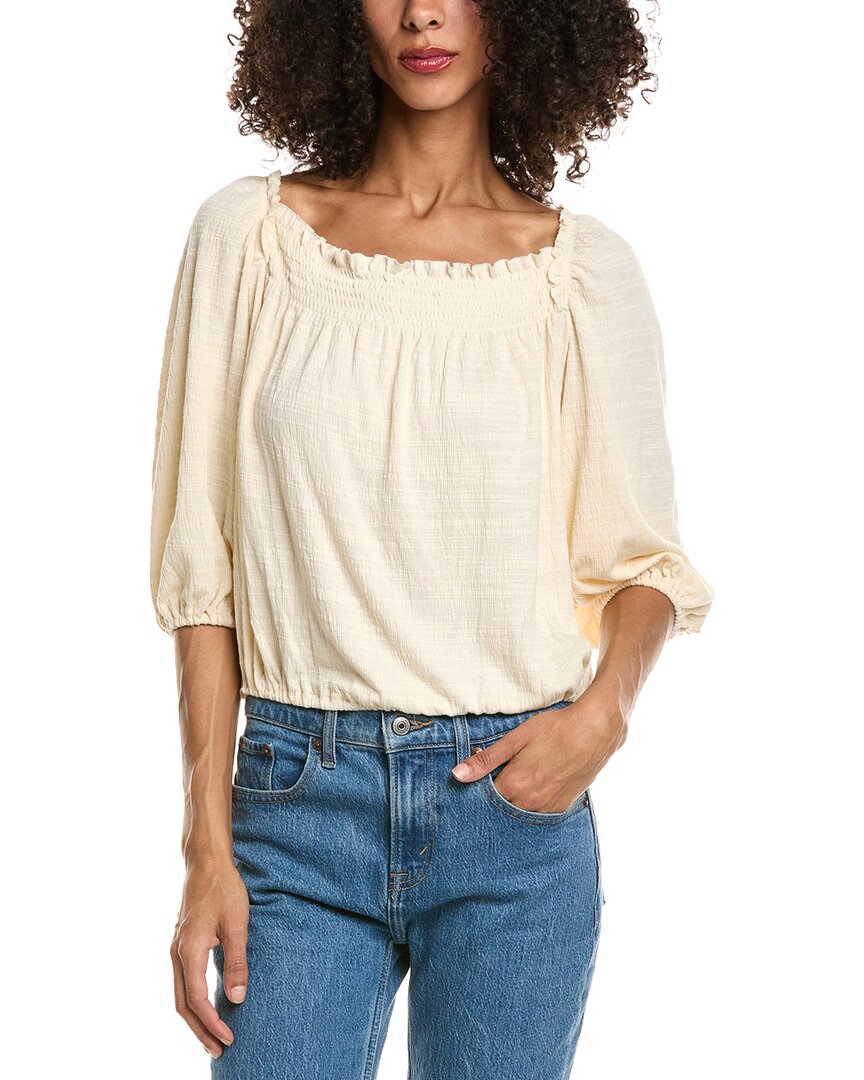 Max Studio Max Studio Square Neck Bubble Bottom Top