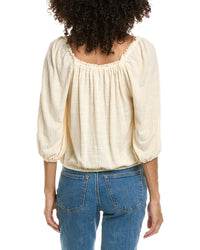 Max Studio Max Studio Square Neck Bubble Bottom Top