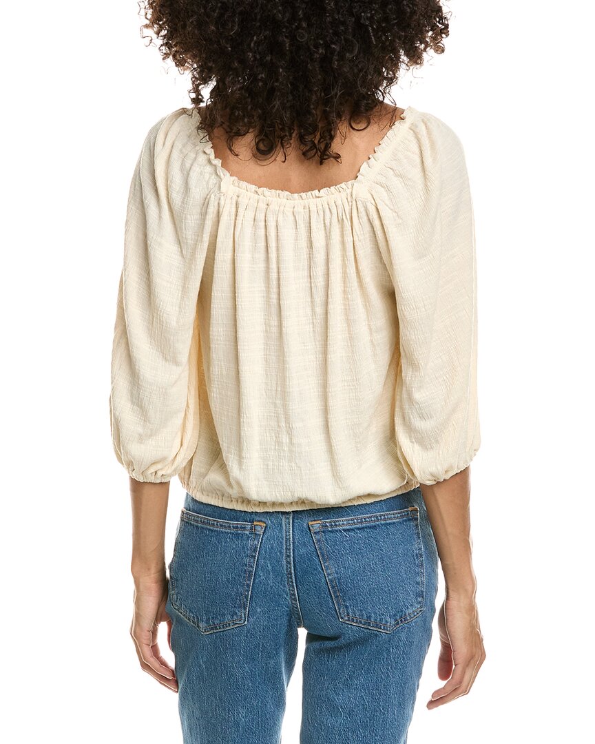 Max Studio Max Studio Square Neck Bubble Bottom Top