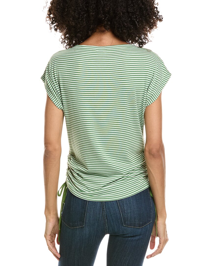 Max Studio Max Studio Cap Sleeve Stripe Top