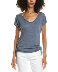 Max Studio Max Studio Side Cinched V-Neck Top