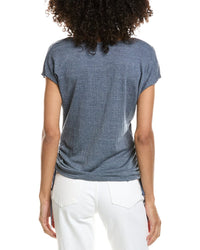 Max Studio Max Studio Side Cinched V-Neck Top