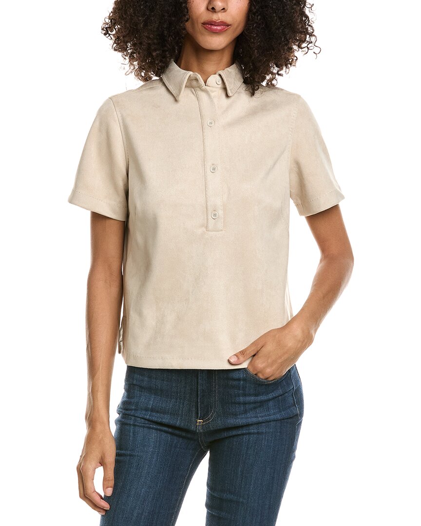 Max Studio Max Studio Short Sleeve Collared Top