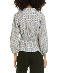 Max Studio Max Studio 3/4-Sleeve Pleat Front Blouse