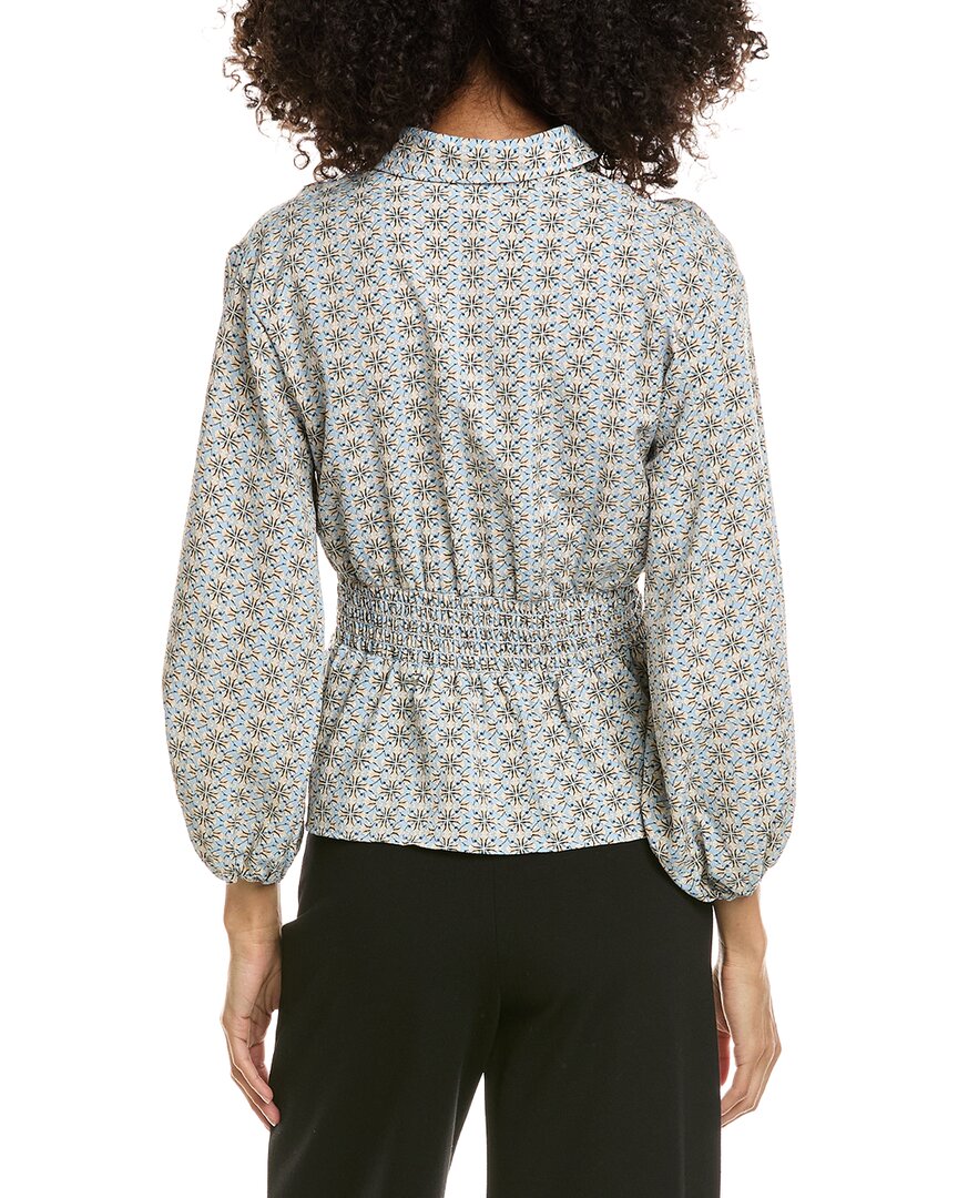 Max Studio Max Studio 3/4-Sleeve Pleat Front Blouse