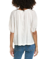 Max Studio Max Studio Crochet Inset Elbow Sleeve Blouse