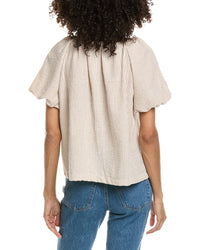 Max Studio Max Studio Bubble Sleeve Tie Front Blouse