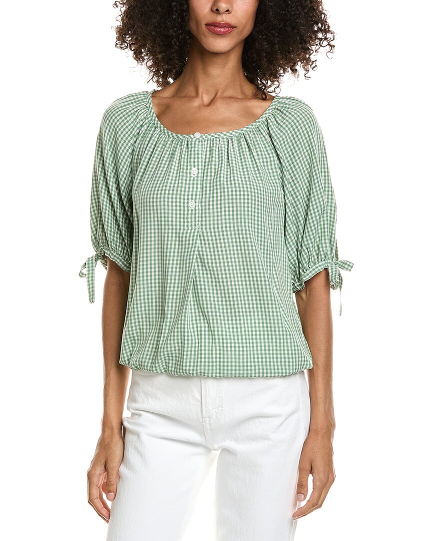 Max Studio Max Studio Bubble Button Tie Sleeve Blouse