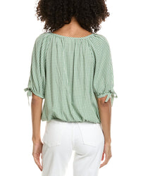 Max Studio Max Studio Bubble Button Tie Sleeve Blouse
