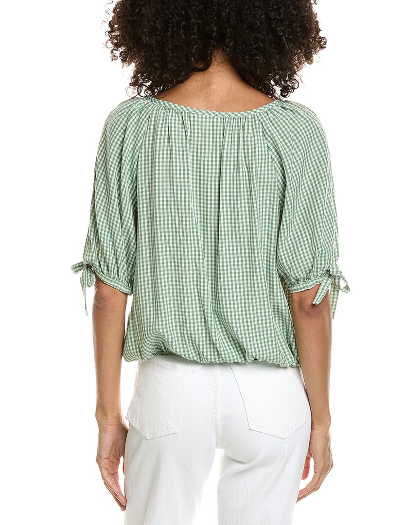 Max Studio Max Studio Bubble Button Tie Sleeve Blouse