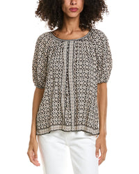 Max Studio Max Studio Scoop Neck Puff Sleeve Blouse