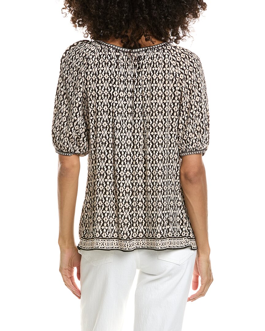 Max Studio Max Studio Scoop Neck Puff Sleeve Blouse