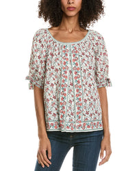 Max Studio Max Studio Short Sleeve Inverted Pleat Top