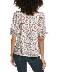 Max Studio Max Studio Short Sleeve Inverted Pleat Top
