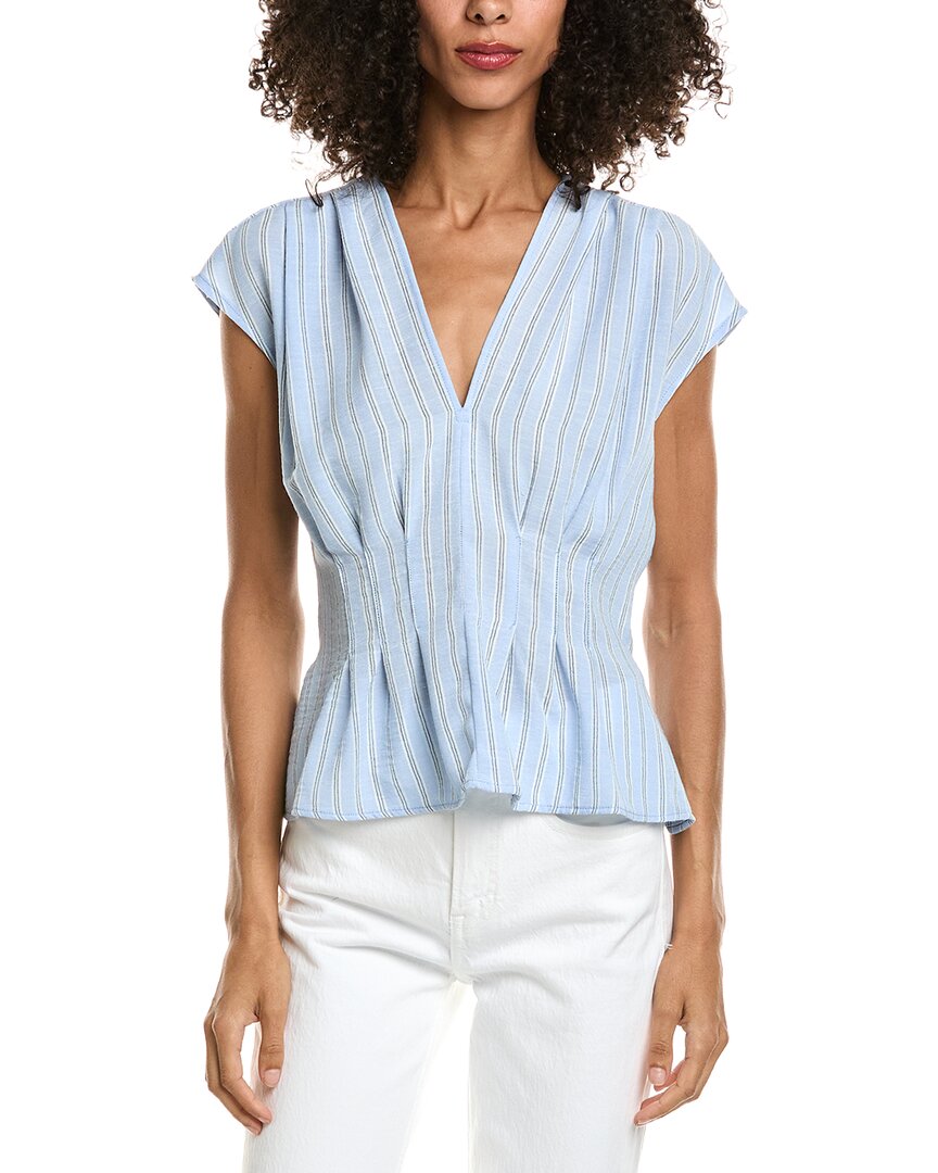 Max Studio Max Studio V-Neck Front Pleat Top