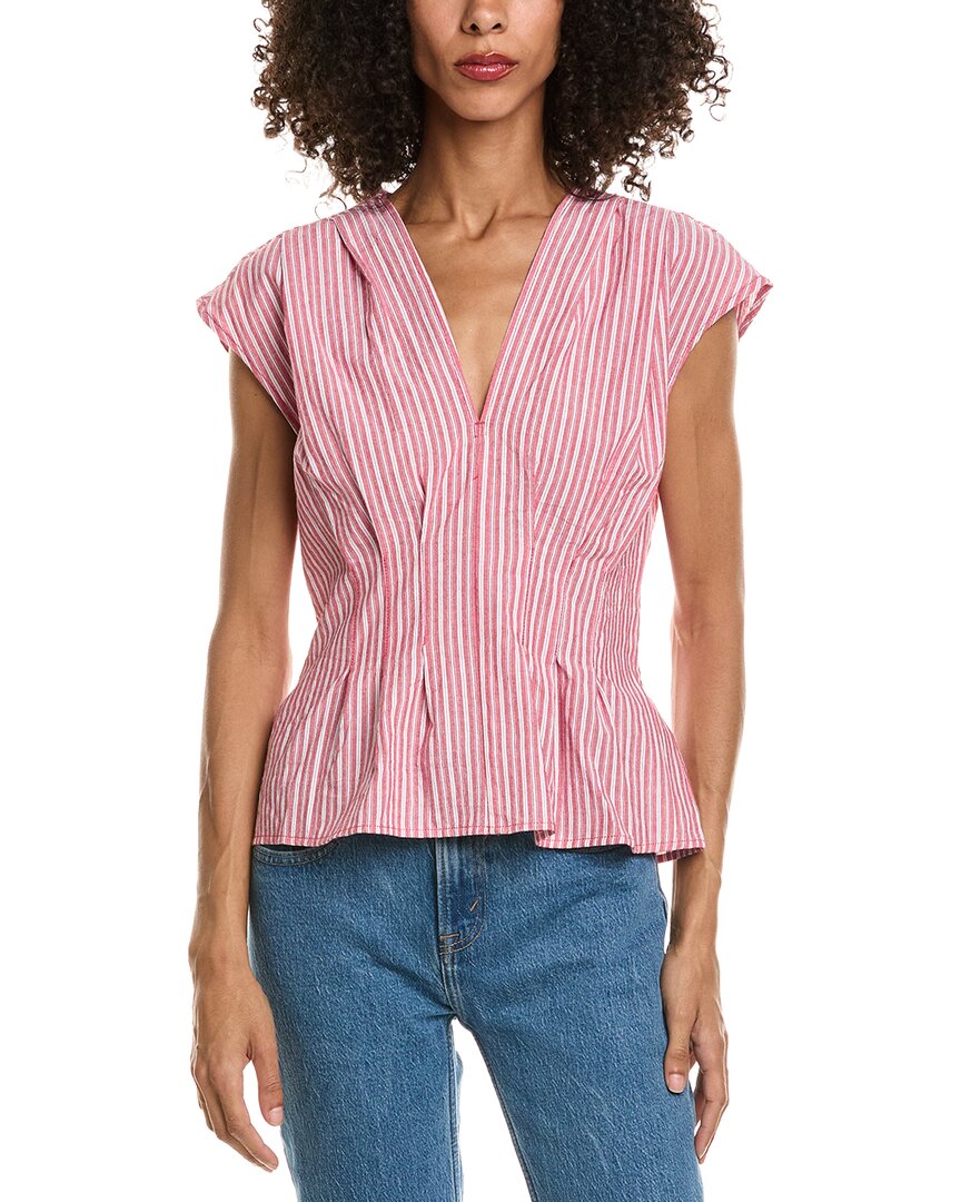 Max Studio Max Studio V-Neck Front Pleat Top