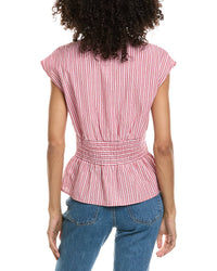 Max Studio Max Studio V-Neck Front Pleat Top