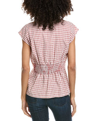 Max Studio Max Studio Cap Sleeve Collared Shirt