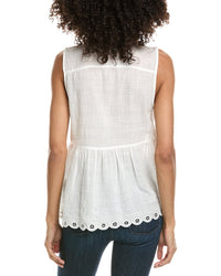 Max Studio Max Studio Scallop Edge Half Placket Shirt