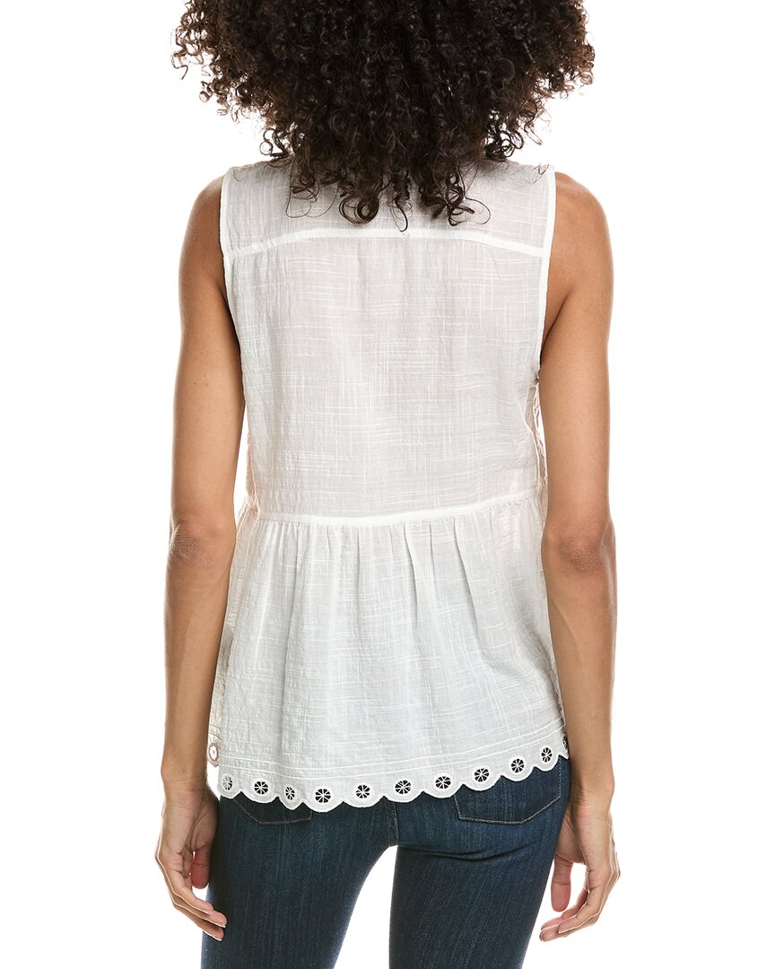 Max Studio Max Studio Scallop Edge Half Placket Shirt