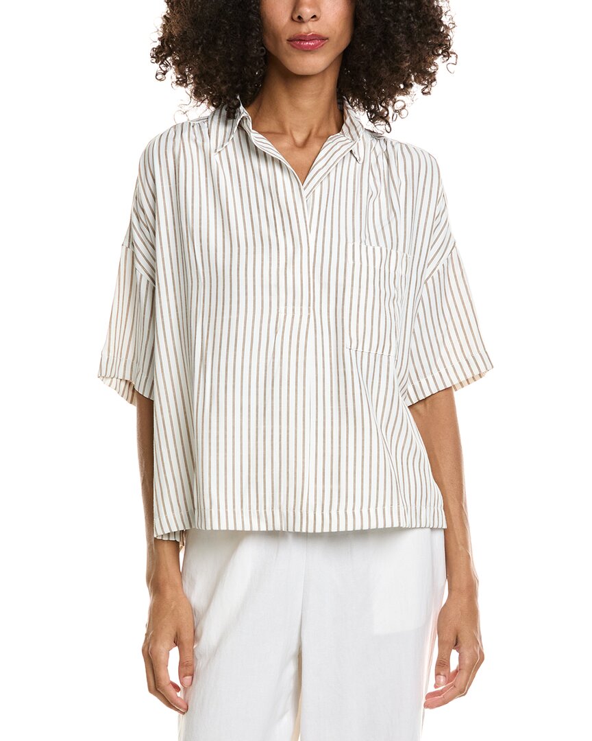 Max Studio Max Studio Collard Short Sleeve Shirt