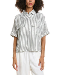 Max Studio Max Studio Collared Short Sleeve Shirt