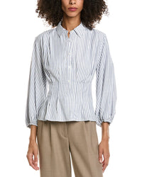Max Studio Max Studio 3/4 Sleeve Pleat Front Blouse