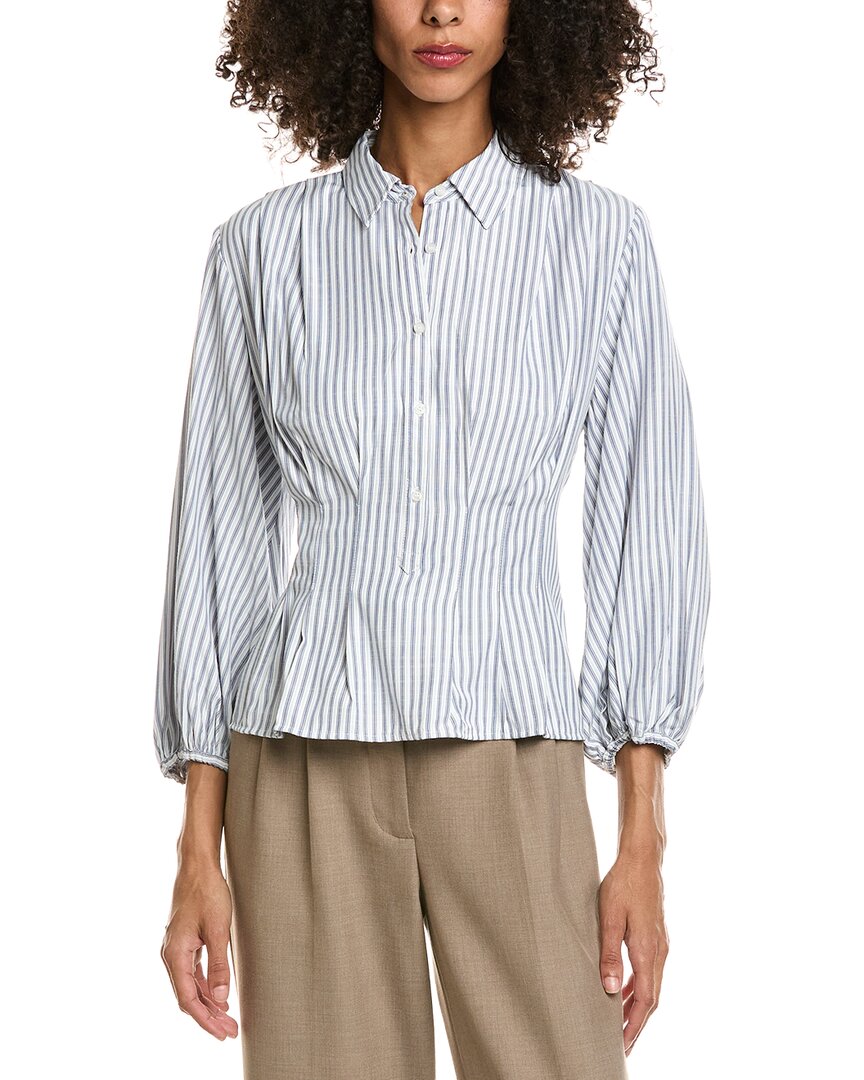 Max Studio Max Studio 3/4 Sleeve Pleat Front Blouse