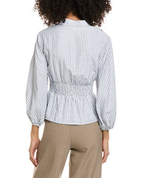 Max Studio Max Studio 3/4 Sleeve Pleat Front Blouse