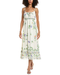 Max Studio Max Studio Sleeveless Tie Front Midi Dress
