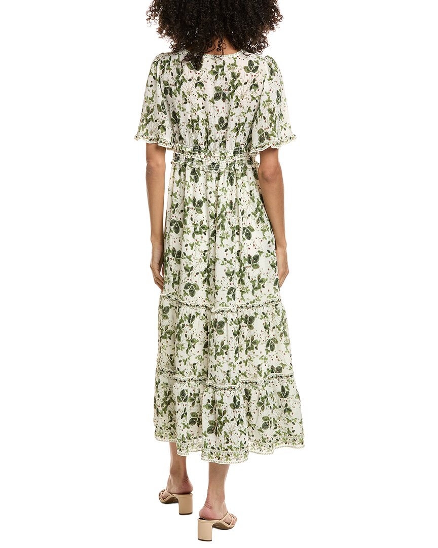 Max Studio V-Neck Flutter Sleeve Midi Dress