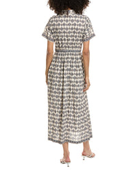Max Studio Max Studio Short Sleeve Button Front Midi Dress