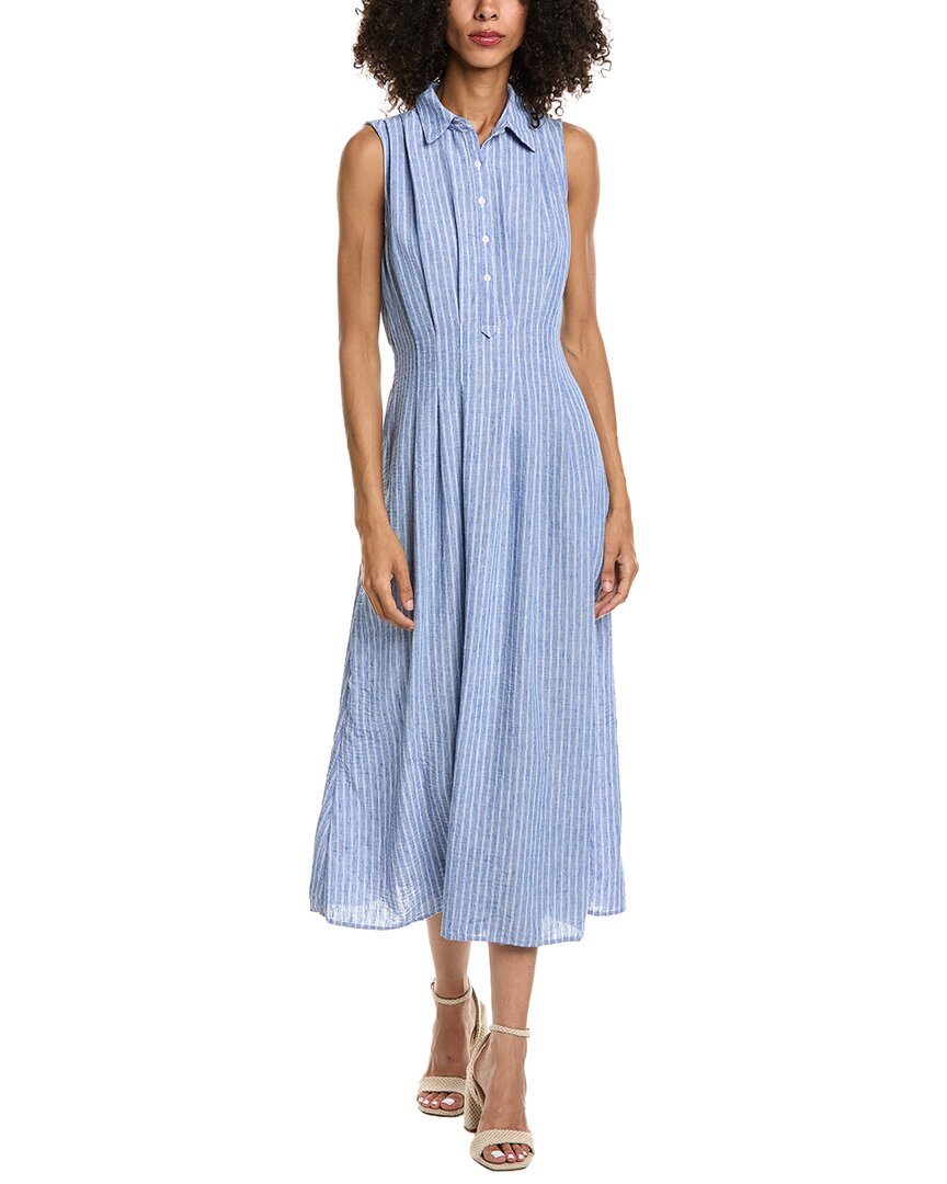 Max Studio Max Studio Sleeveless Pleat Front Collard Midi Dress