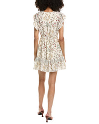 Max Studio Max Studio V-Neck Flutter Sleeve Mini Dress