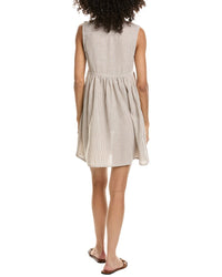 Max Studio Max Studio Cap Sleeve Front Pleat Mini Dress