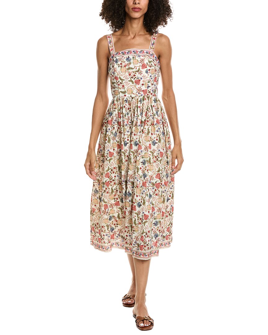 Max Studio Max Studio Straight Neck Midi Dress