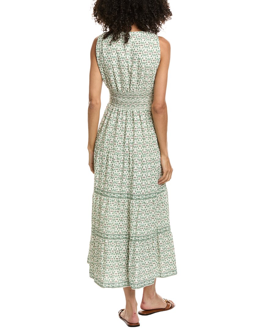 Max Studio Max Studio Knotted Waist Tiered Midi Dress